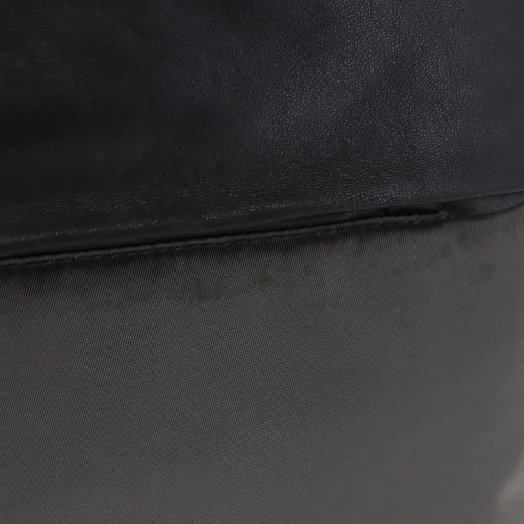 PRADA Hand Bag Nylon Gray Silver Auth ka6185A