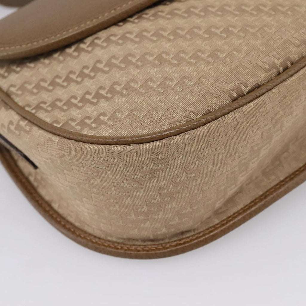 GUCCI Shoulder Bag Canvas Beige Gold 007 754 0074 Auth ka6555