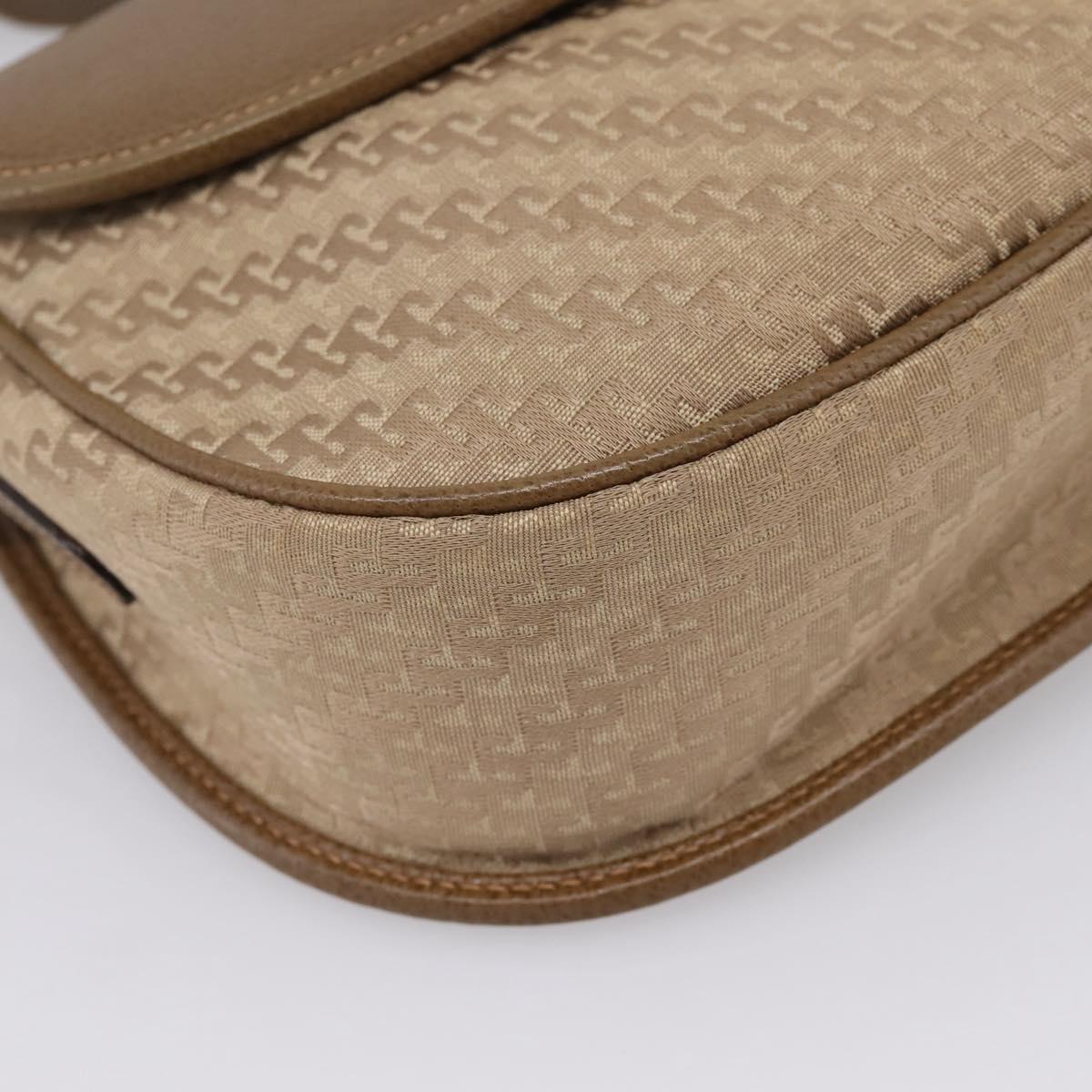GUCCI Shoulder Bag Canvas Beige Gold 007 754 0074 Auth ka6555