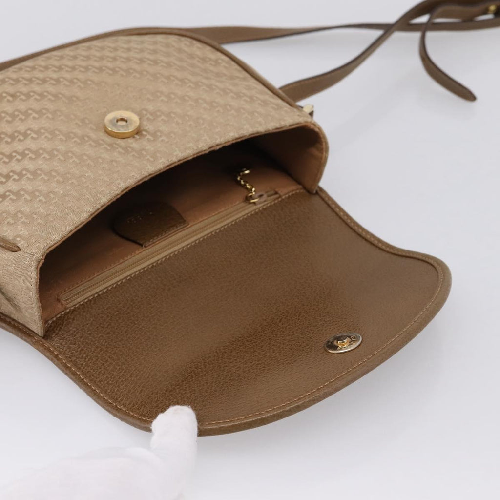 GUCCI Shoulder Bag Canvas Beige Gold 007 754 0074 Auth ka6555