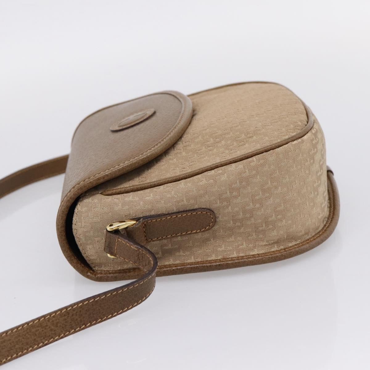 GUCCI Shoulder Bag Canvas Beige Gold 007 754 0074 Auth ka6555