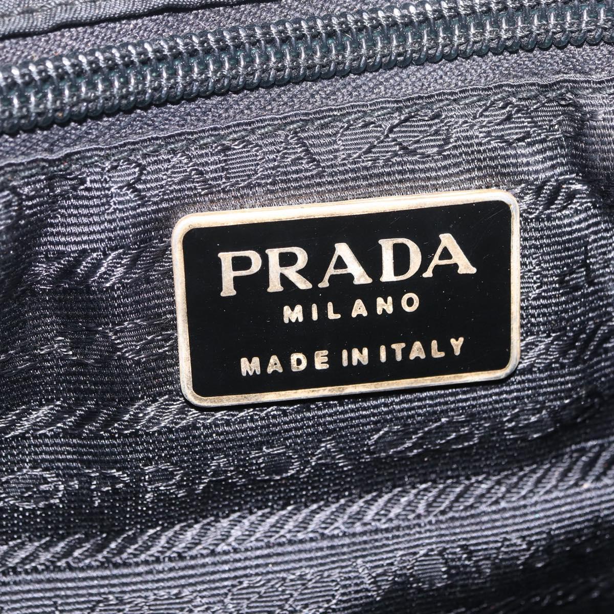 PRADA Backpack Nylon Black Gold Auth ka6591