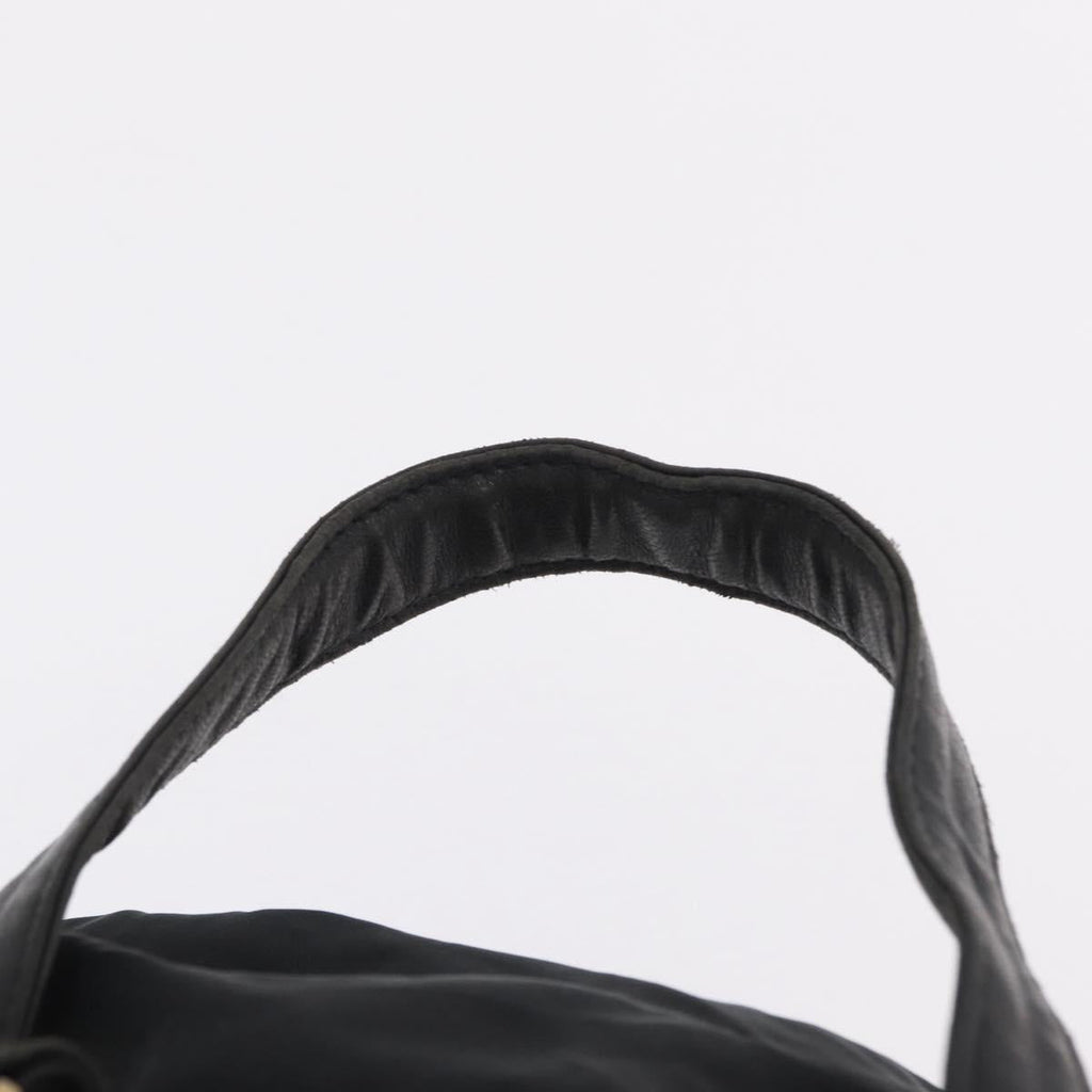PRADA Backpack Nylon Black Gold Auth ka6591