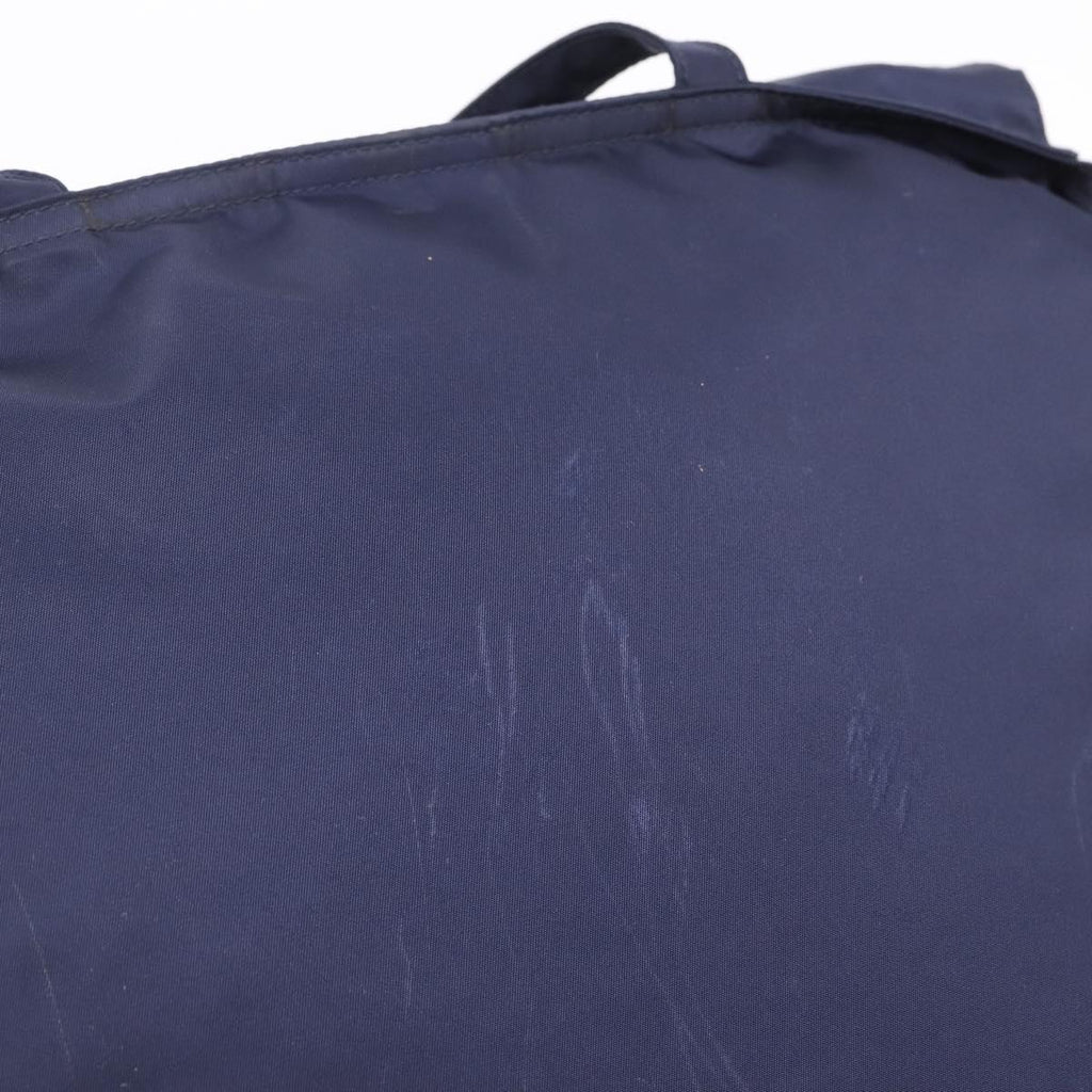 PRADA Tote Bag Nylon 2way Navy Silver Auth ka6740A