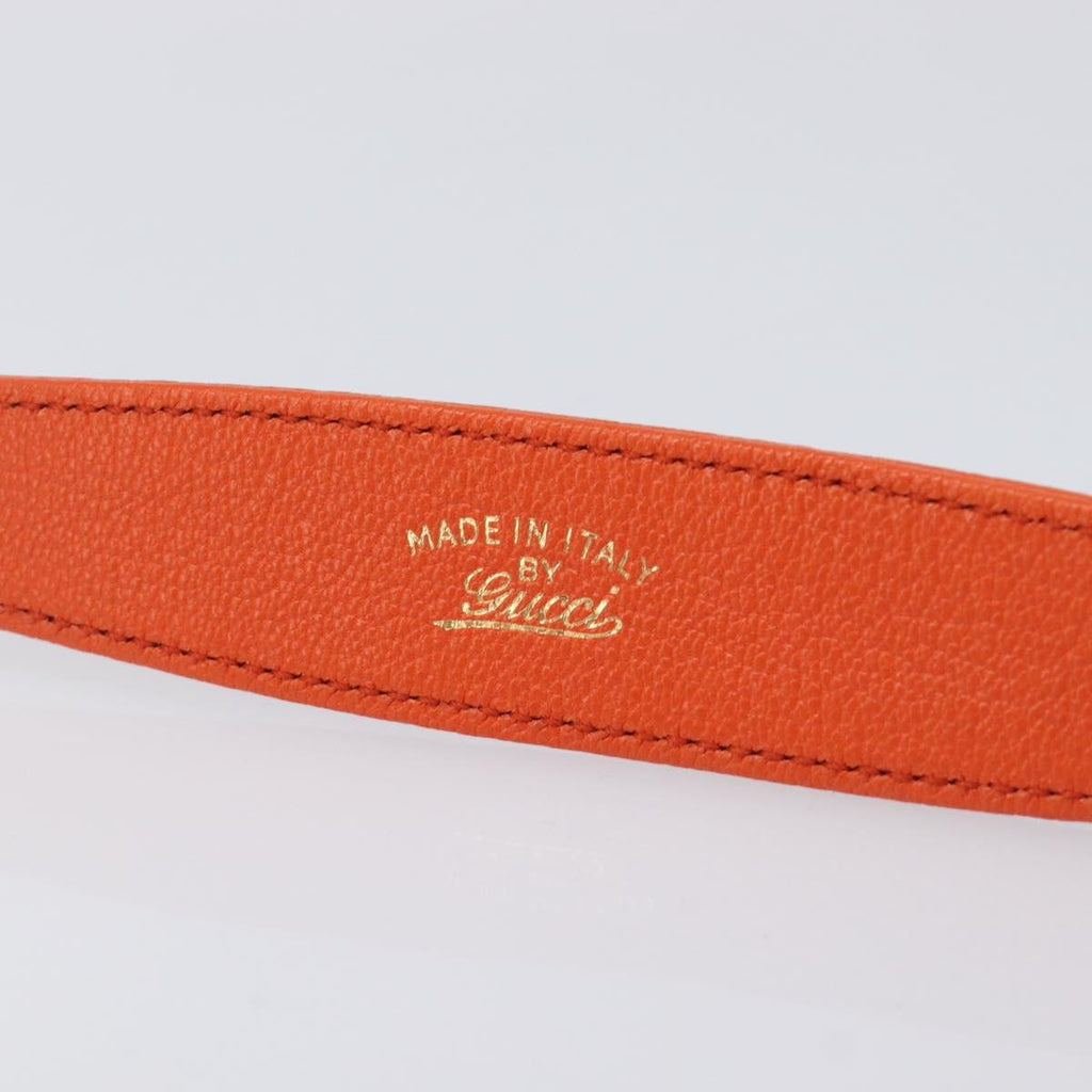 GUCCI GG Marmont Aphrodite Small Shoulder Bag Leather Orange 731817 Auth ka6775M