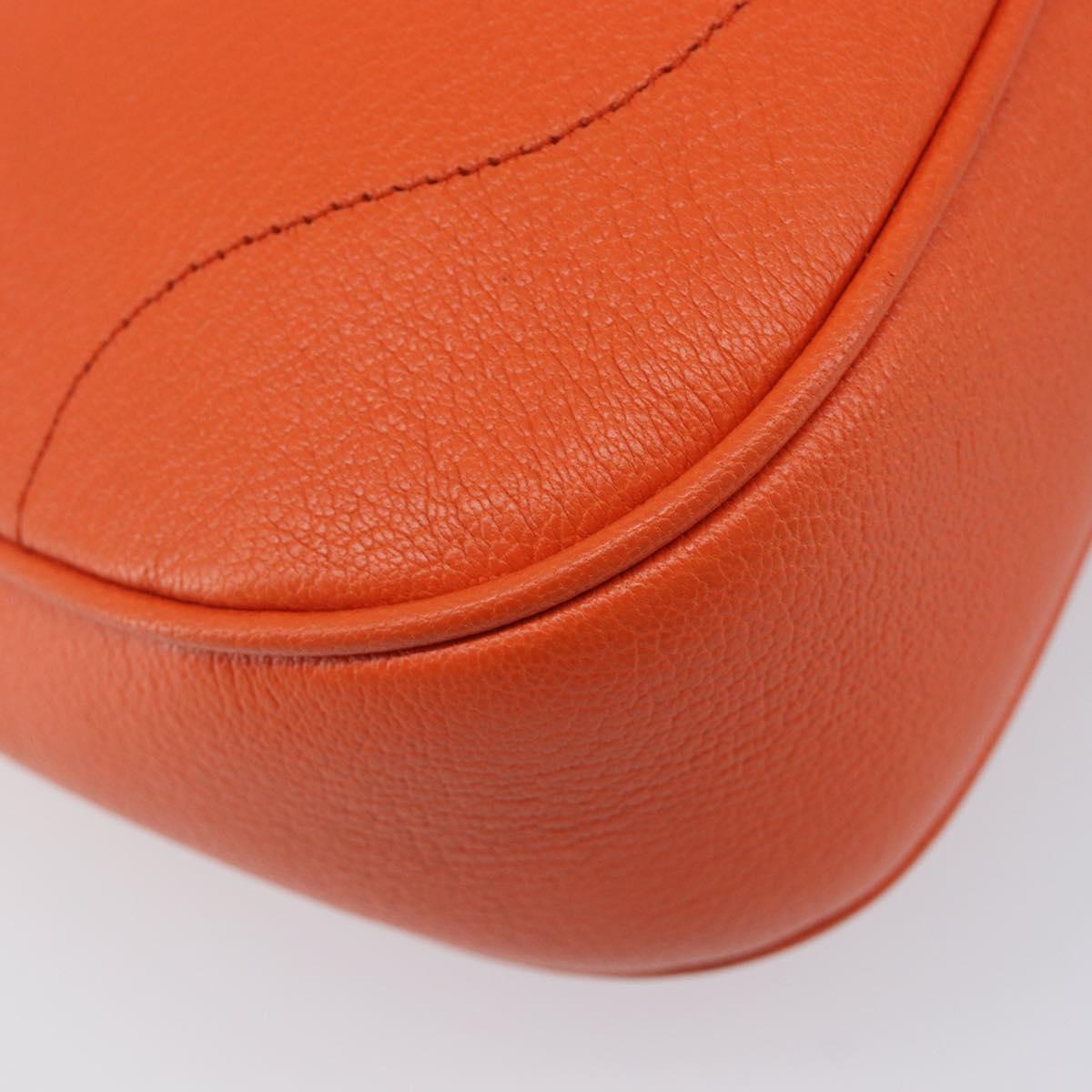 GUCCI GG Marmont Aphrodite Small Shoulder Bag Leather Orange 731817 Auth ka6775M