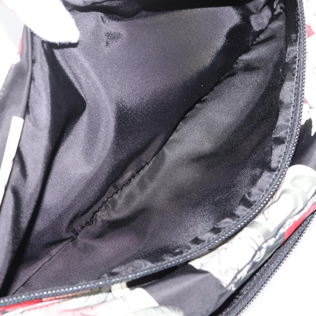 PRADA Waist Bag Nylon Black Silver Auth ka6780M