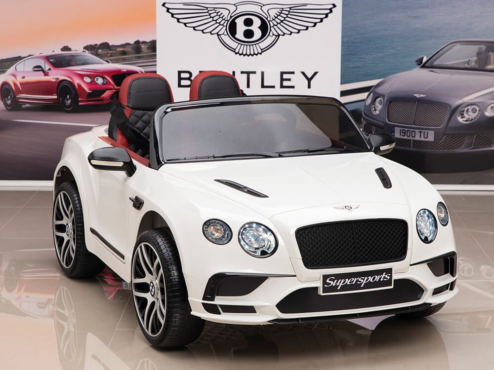 Bentley Continental Supersports 12V Ride On Childrens Electric Car with Remote - White