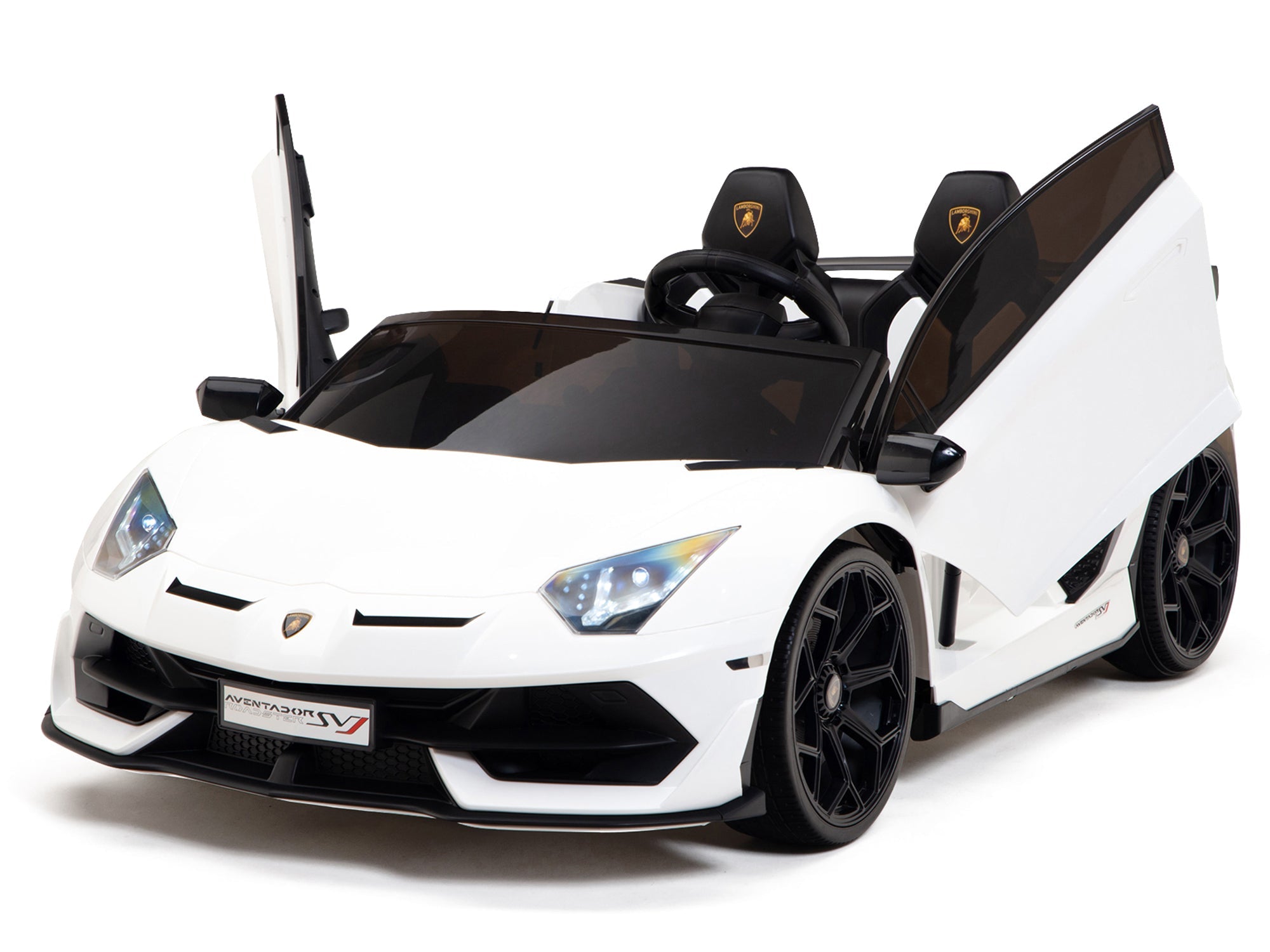 24V Lamborghini SVJ Ride On DRIFT Car with Remote Control - White