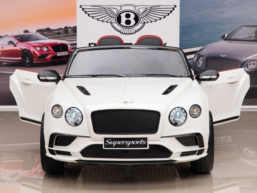 Bentley Continental Supersports 12V Ride On Childrens Electric Car with Remote - White
