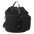 PRADA Backpack Nylon Black Silver Auth mr2851