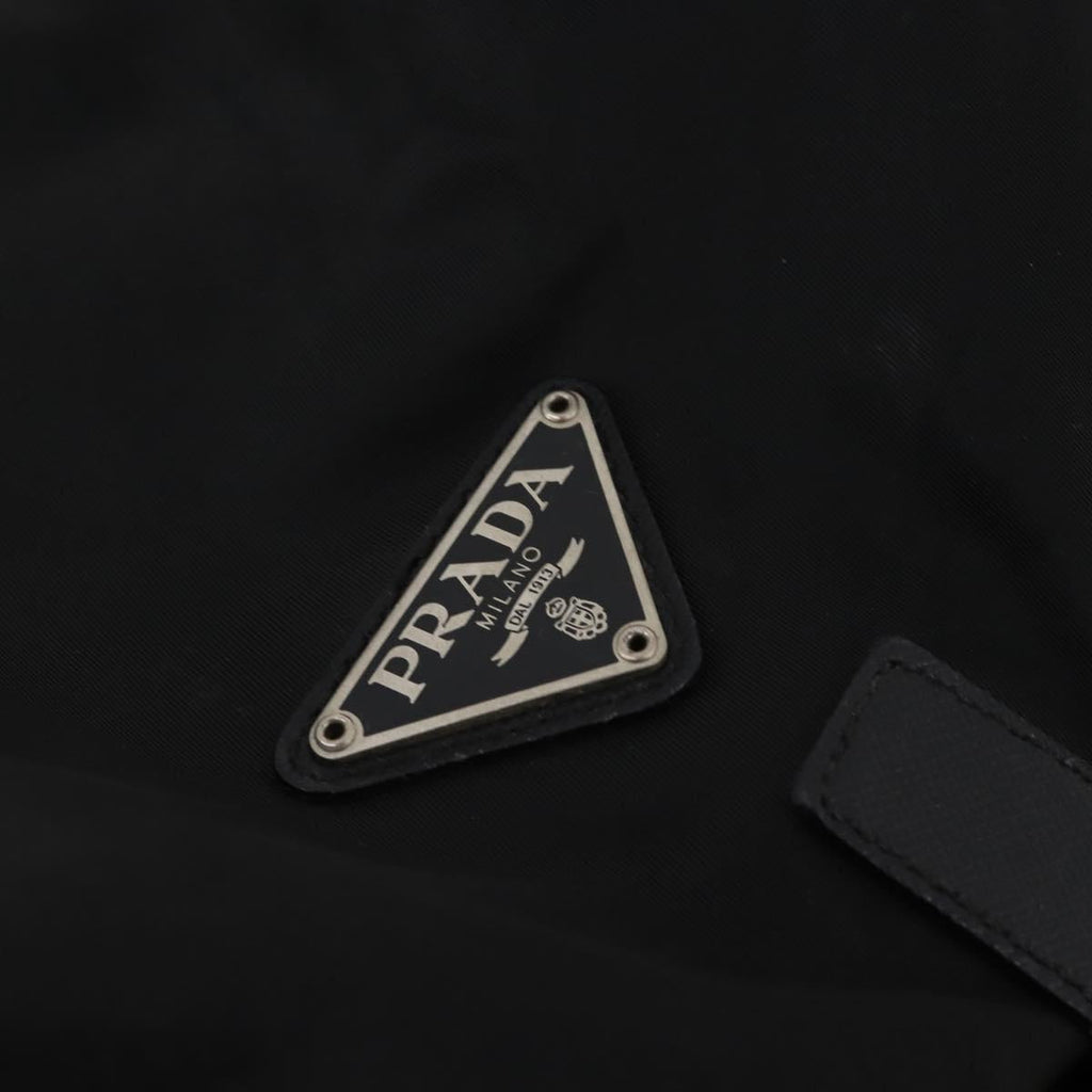 PRADA Backpack Nylon Black Silver Auth mr2851
