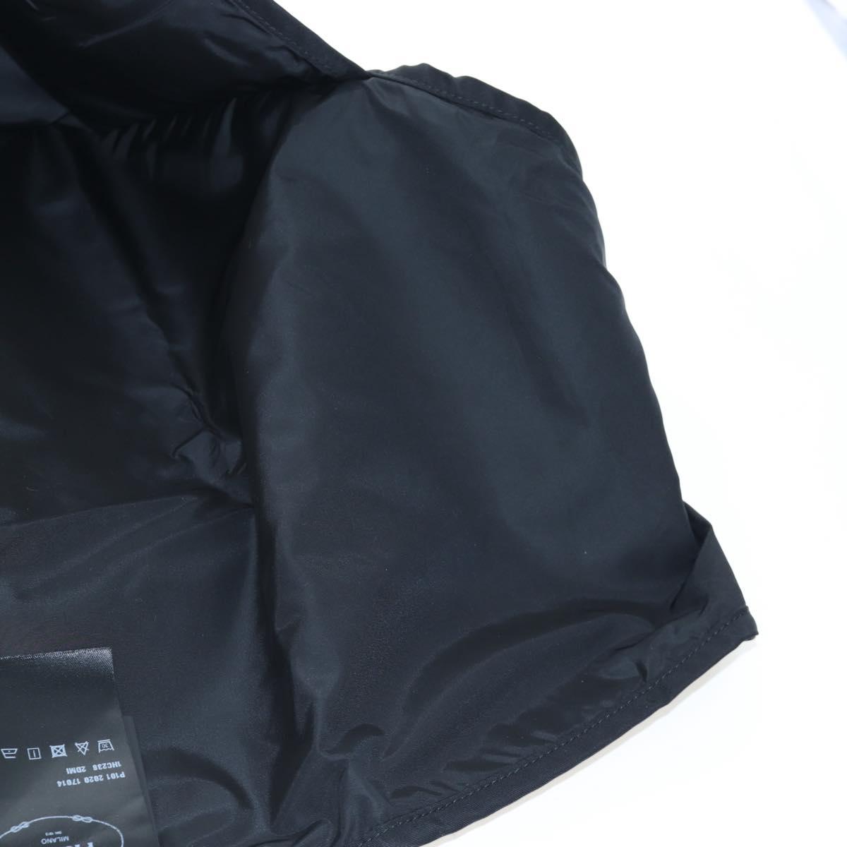 PRADA Balaclava Hat Nylon Black Silver Auth mr2932