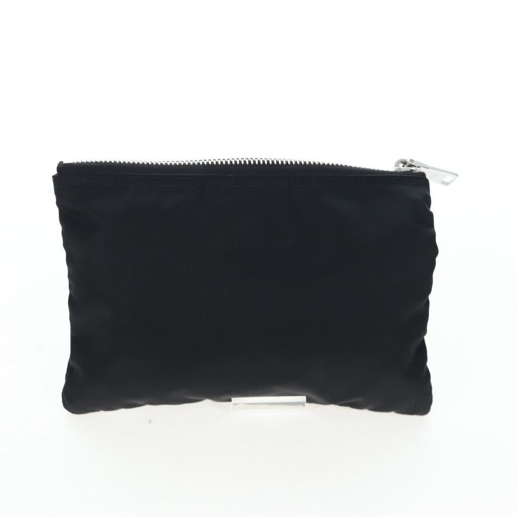 PRADA Balaclava Hat Nylon Black Silver Auth mr2932