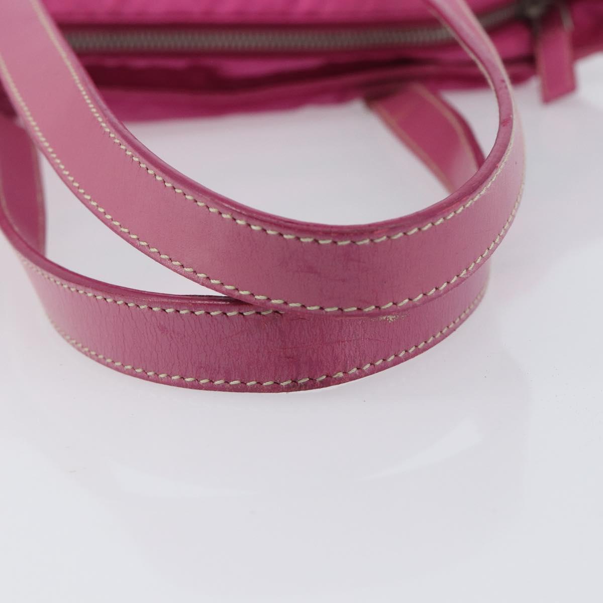 PRADA Tote Bag Nylon 2 Set Pink Black Auth mr3075