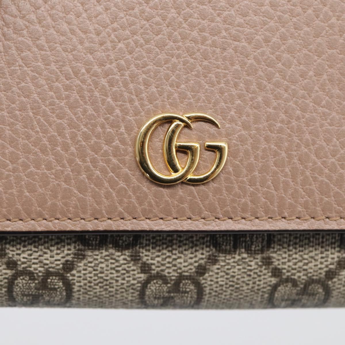GUCCI Bifold Wallet Leather Pink Silver 598587 Auth mr3181A