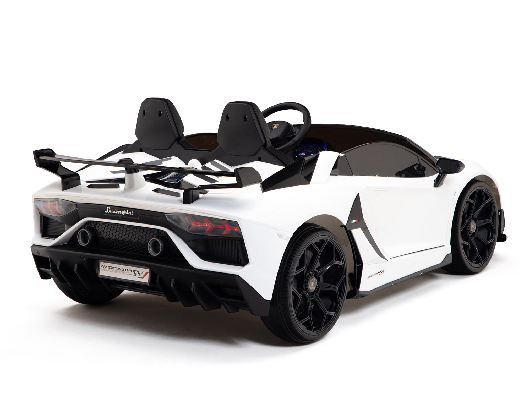 24V Lamborghini SVJ Ride On DRIFT Car with Remote Control - White