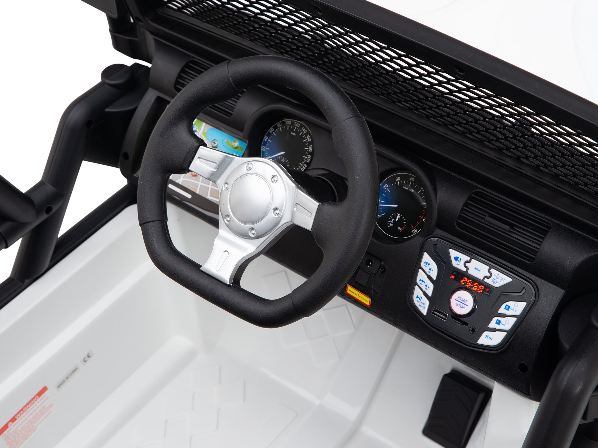Nighthawk Kids 24V Battery Operated Ride On Truck With Remote - White