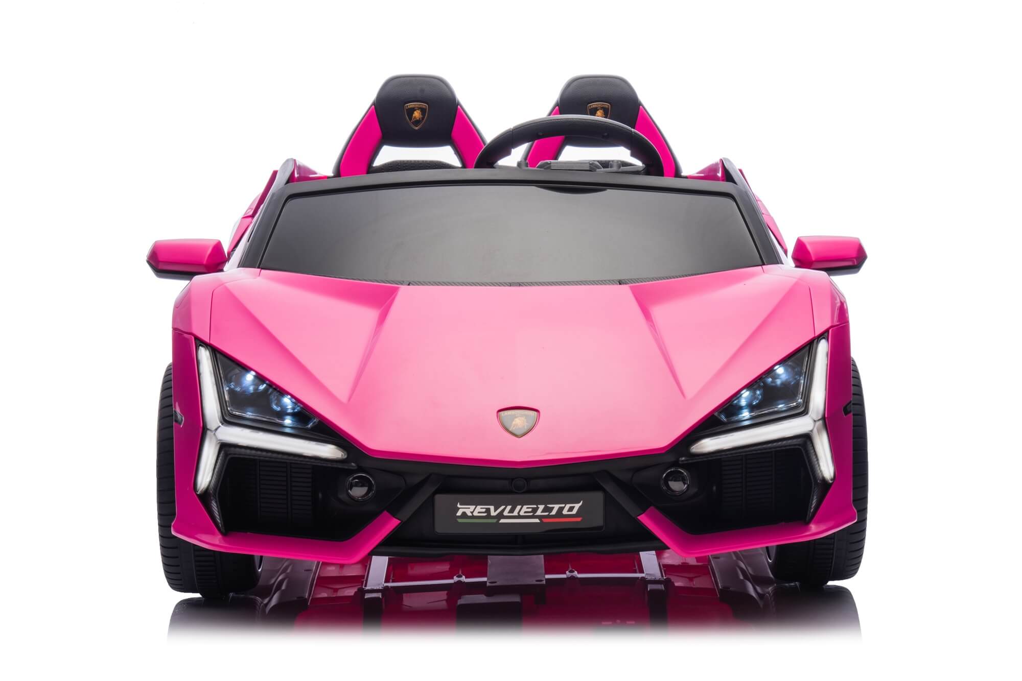 24V / 9 MPH Lamborghini Revuelto Two-Seater Kids Ride On Car – Pink