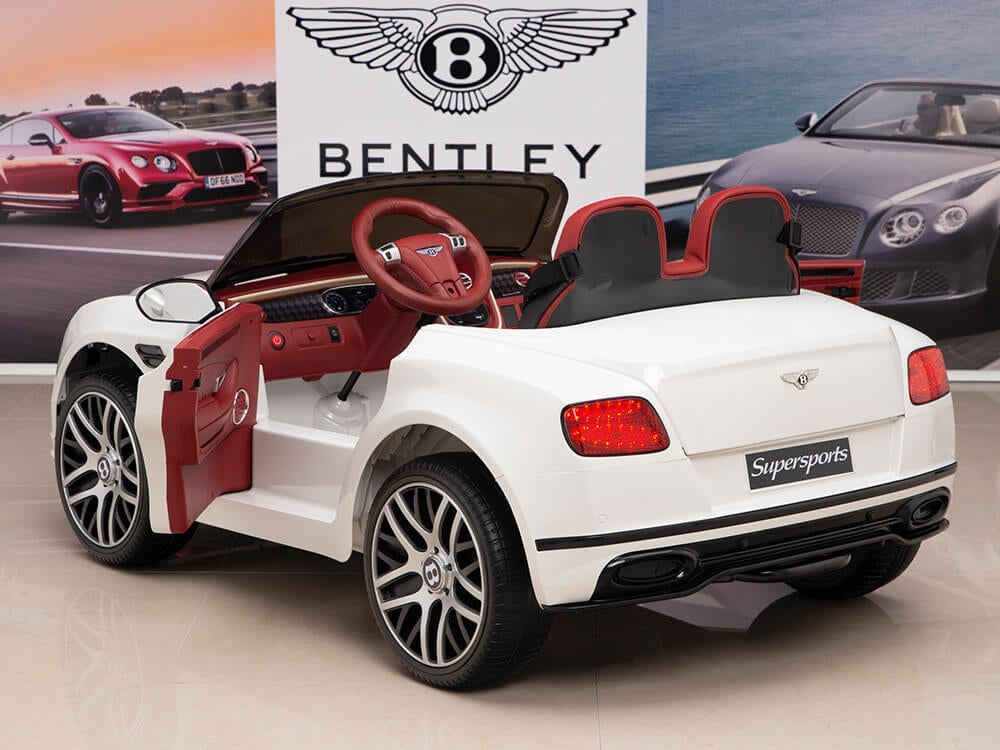 Bentley Continental Supersports 12V Ride On Childrens Electric Car with Remote - White