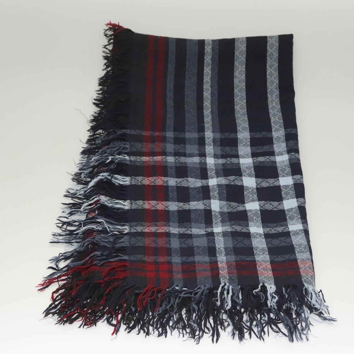 GUCCI Stole Wool Navy Auth SW820