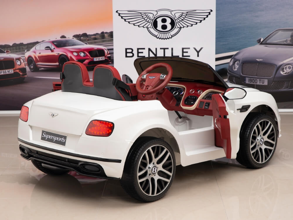 Bentley Continental Supersports 12V Ride On Childrens Electric Car with Remote - White