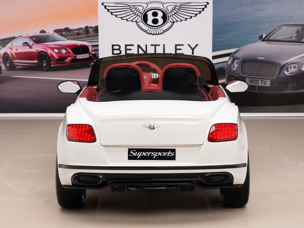 Bentley Continental Supersports 12V Ride On Childrens Electric Car with Remote - White