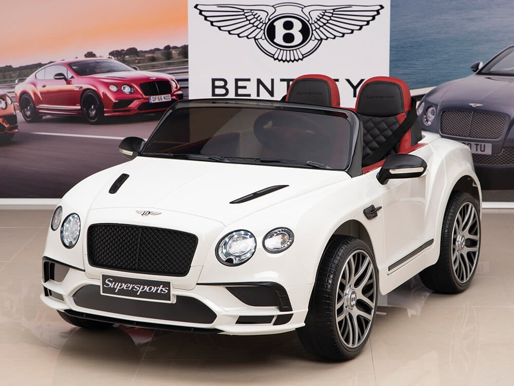 Bentley Continental Supersports 12V Ride On Childrens Electric Car with Remote - White