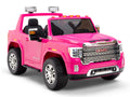 12V GMC Sierra Denali Kids Electric Ride On Truck with Remote Control - Pink