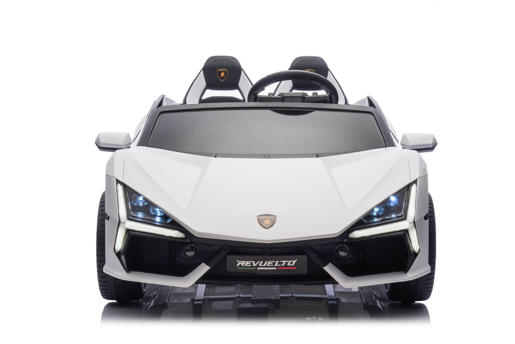 24V / 9 MPH Lamborghini Revuelto Two-Seater Kids Ride On Car – White