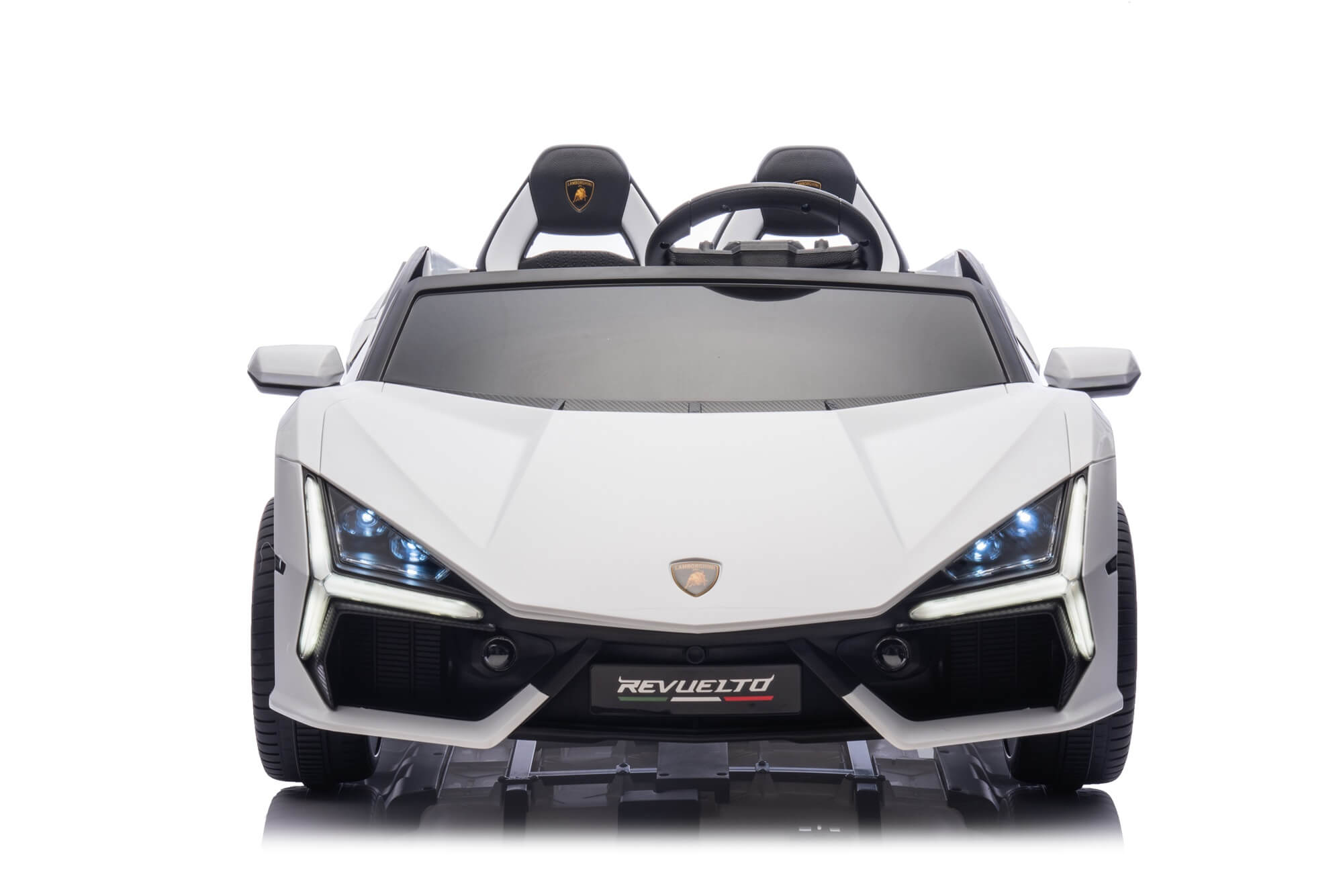 24V / 9 MPH Lamborghini Revuelto Two-Seater Kids Ride On Car – White