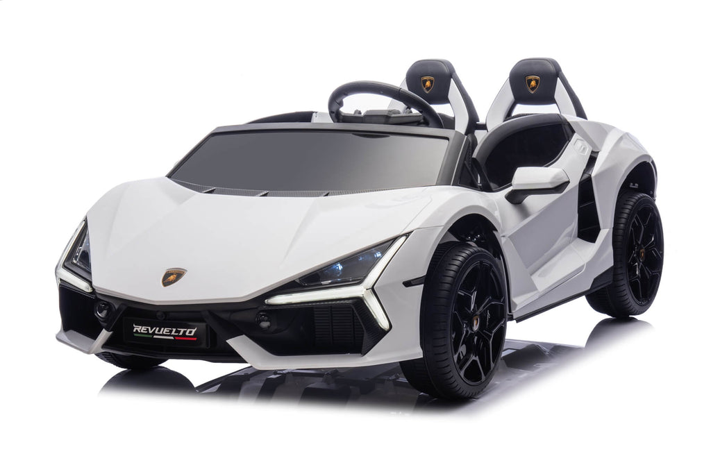 24V / 9 MPH Lamborghini Revuelto Two-Seater Kids Ride On Car – White