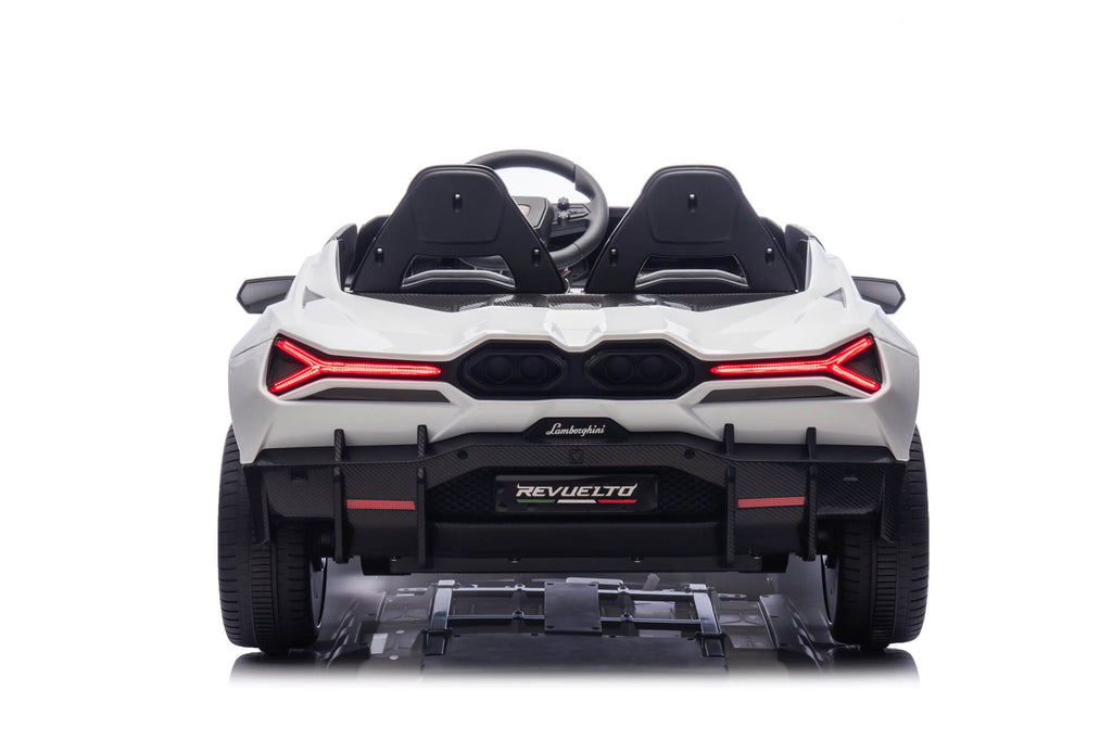 24V / 9 MPH Lamborghini Revuelto Two-Seater Kids Ride On Car – White