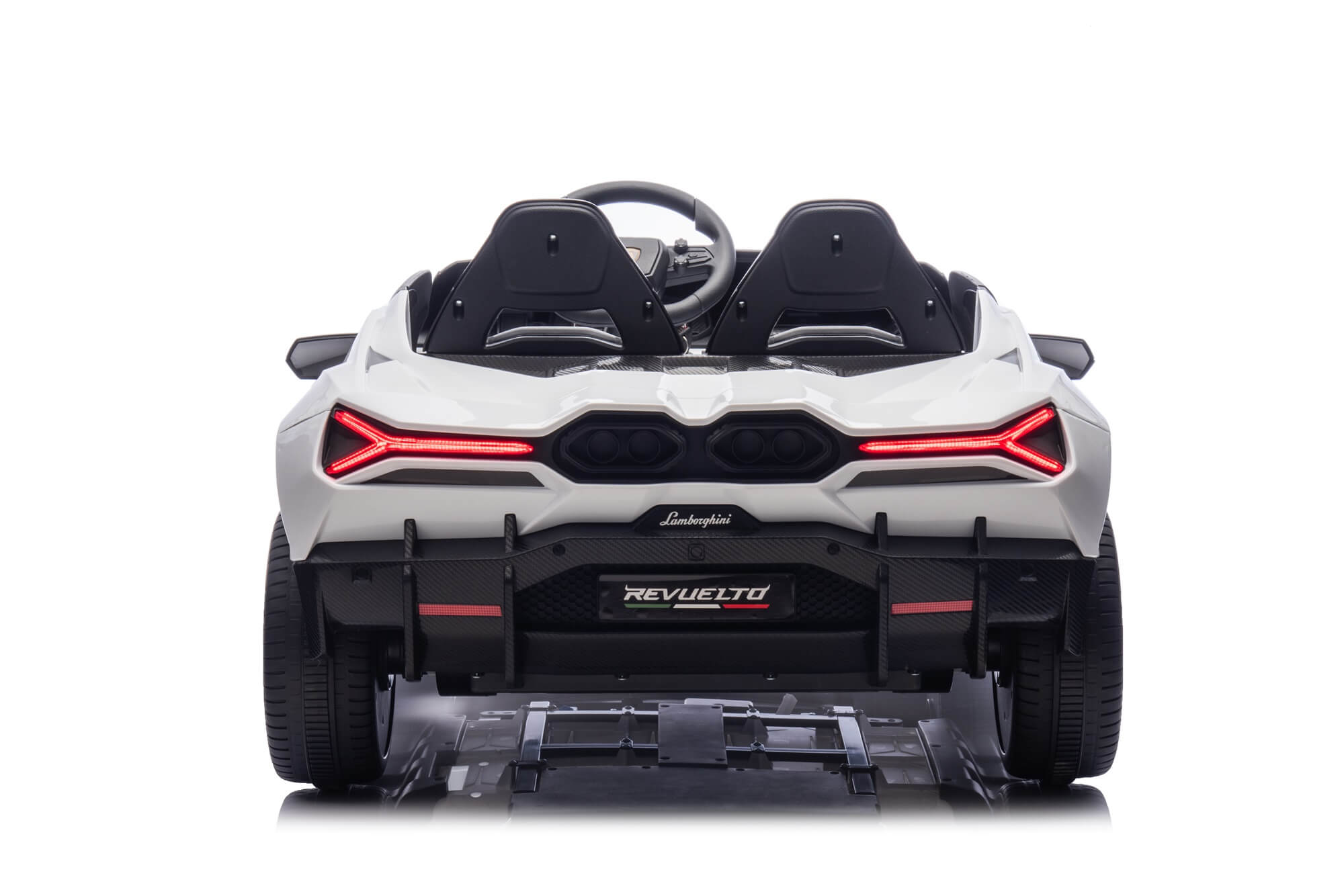 24V / 9 MPH Lamborghini Revuelto Two-Seater Kids Ride On Car – White
