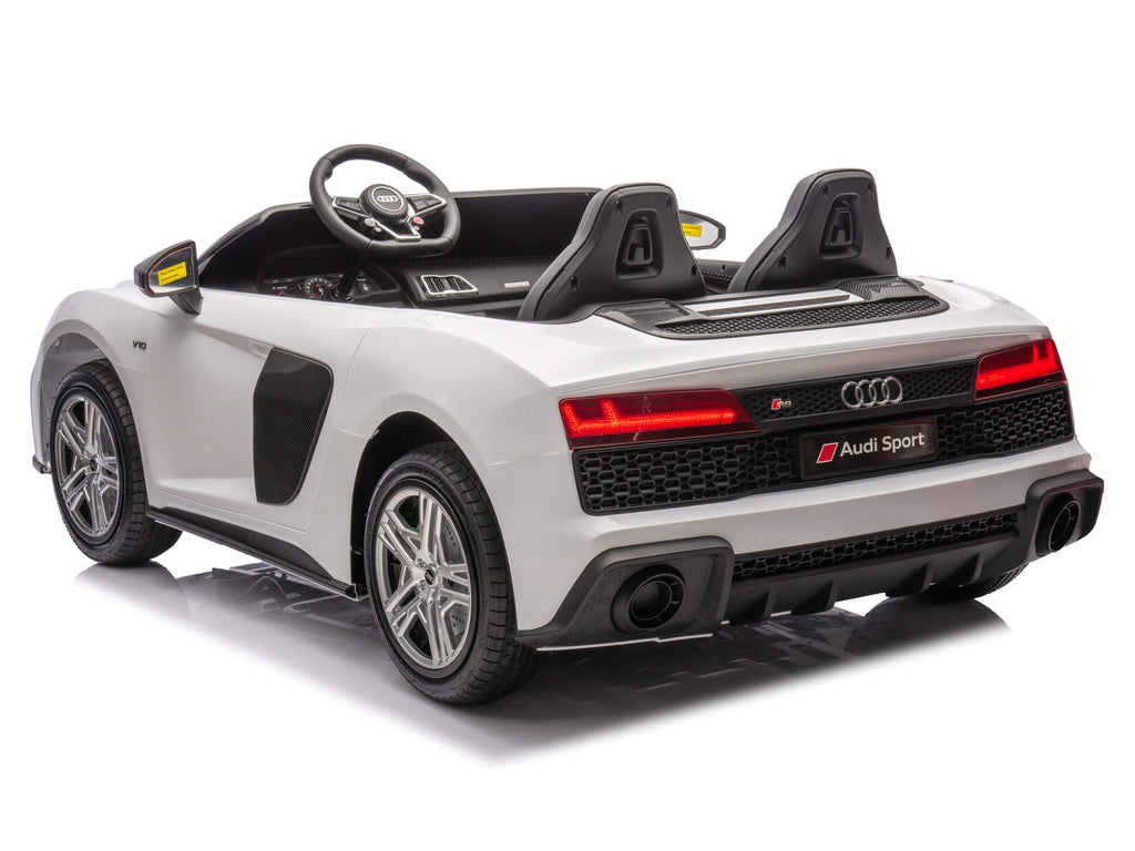 24V Audi R8 Spyder 2 Seater Ride on Car for Kids - White