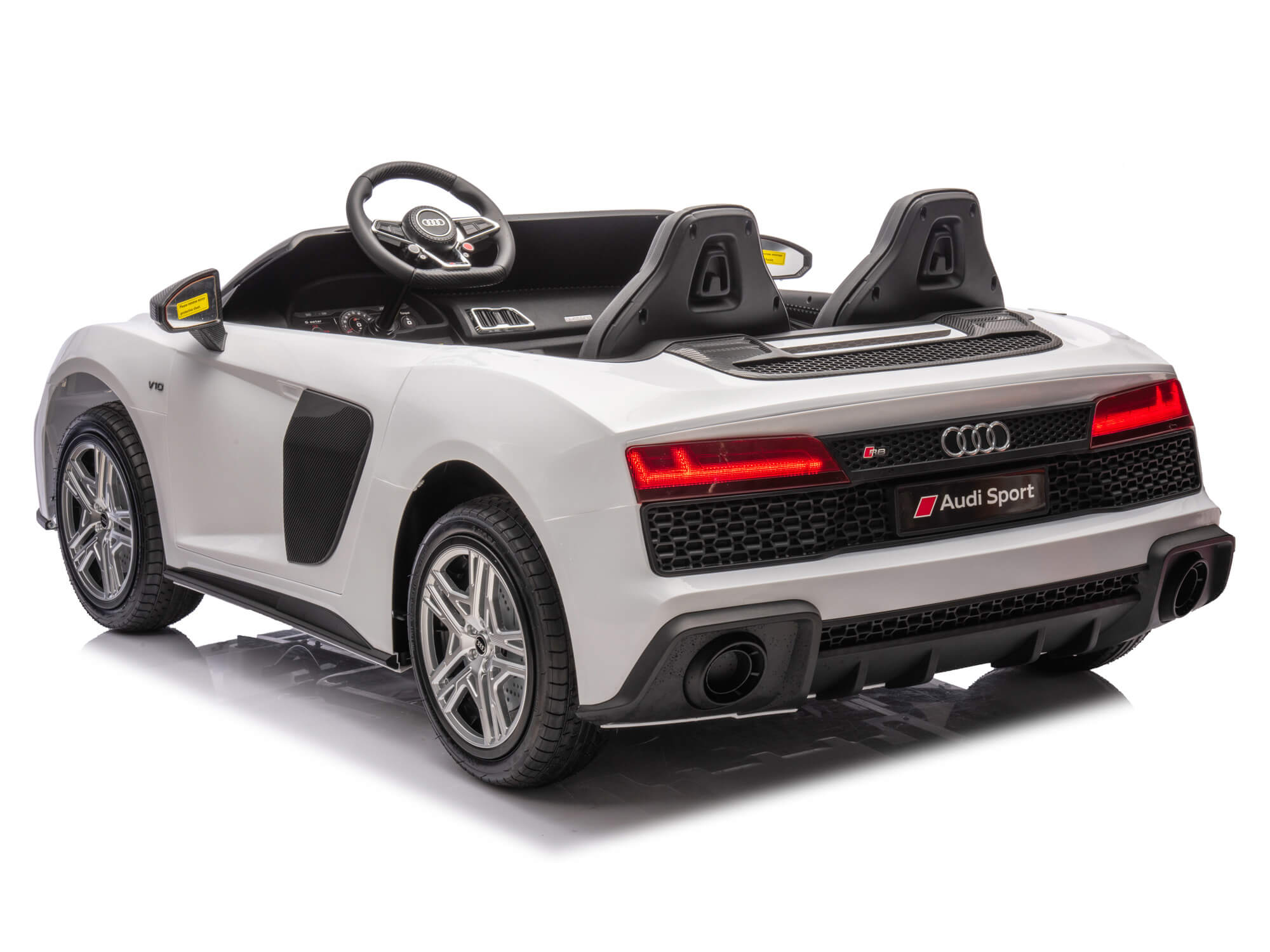 24V Audi R8 Spyder 2 Seater Ride on Car for Kids - White