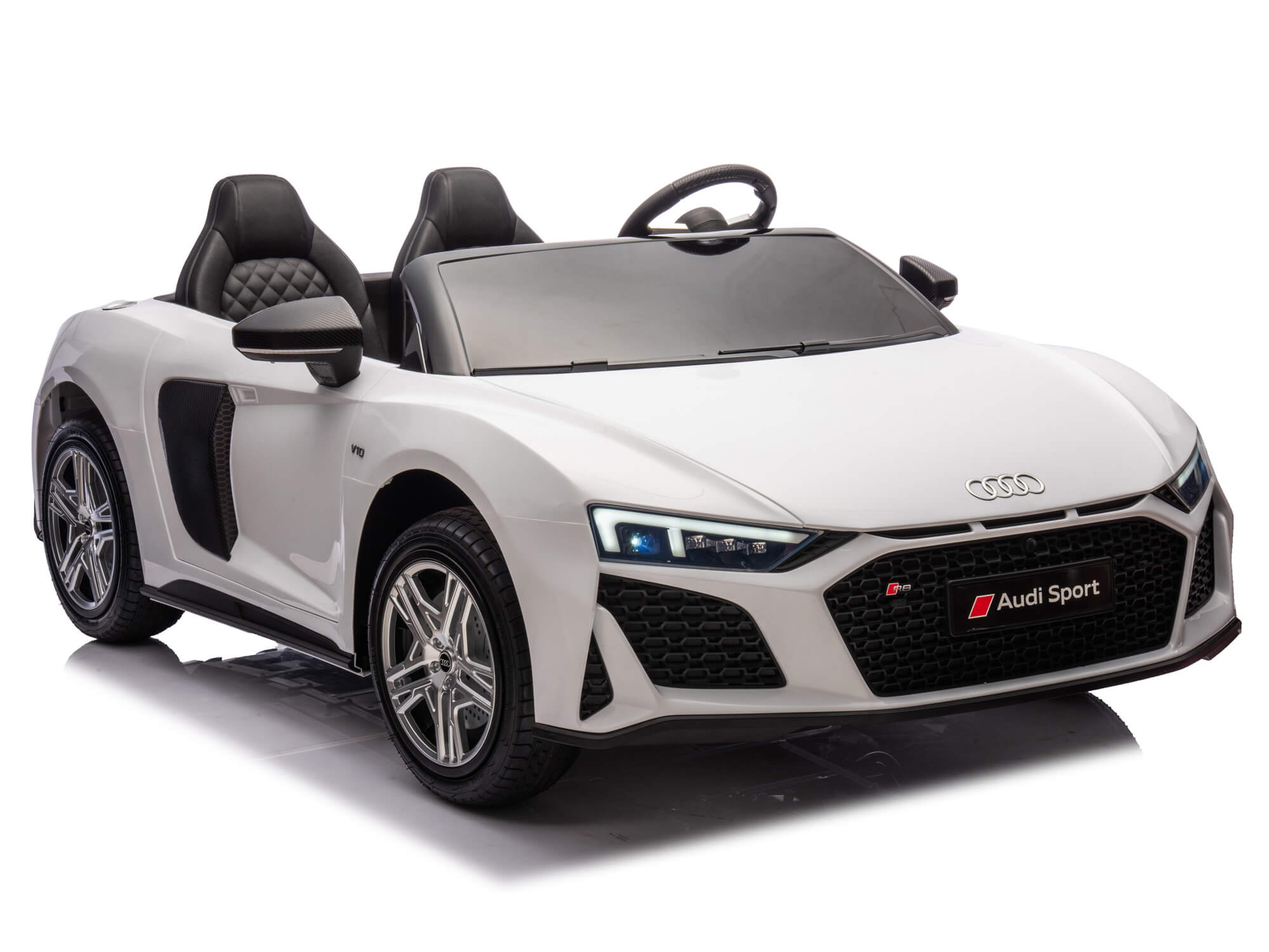 24V Audi R8 Spyder 2 Seater Ride on Car for Kids - White