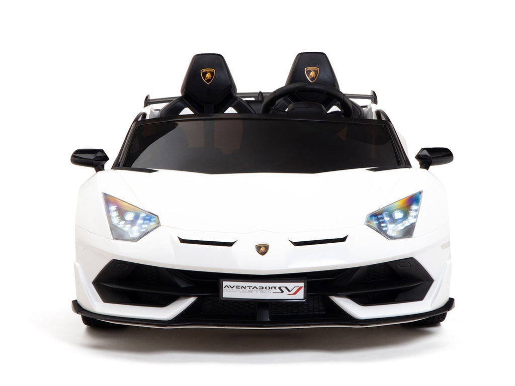 24V Lamborghini SVJ Ride On DRIFT Car with Remote Control - White