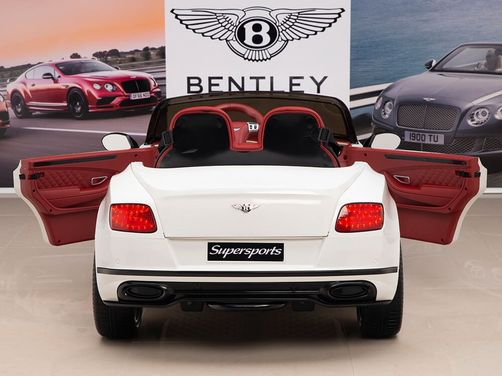 Bentley Continental Supersports 12V Ride On Childrens Electric Car with Remote - White