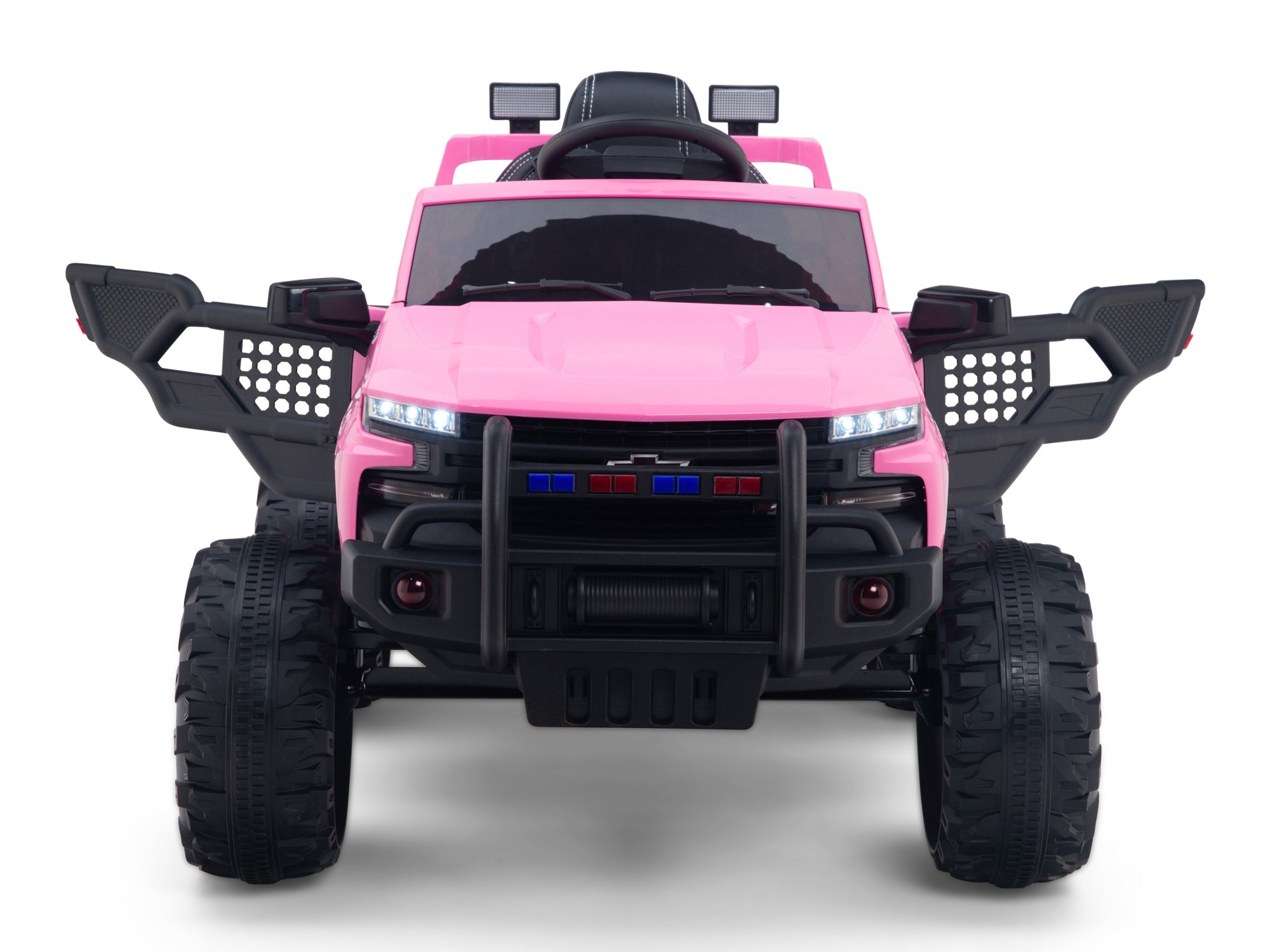 24V Chevrolet Silverado Lifted Ride On Truck with Remote Control – Pink
